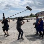 Tonassistent am Strand von Bansin auf Usedom mit Angelika Mann